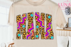 Mama Leopard Print PNG, Retro Mama PNG, Neon Cheetah Sublimation Product Image 2