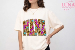 Mama Leopard Print PNG, Retro Mama PNG, Neon Cheetah Sublimation Product Image 1