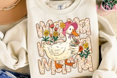 Mama Goose Floral PNG, Mother's Day Sublimation, Cute Duck M Product Image 1