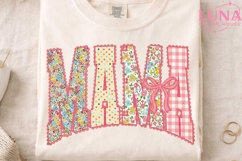Mama Floral Patchwork PNG, Coquette Mom Sublimation PNG Product Image 3