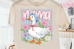 Mama Goose Floral PNG, Coquette Goose Sublimation, Mother Go Product Image 1