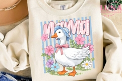 Mama Goose Floral PNG, Coquette Goose Sublimation, Mother Go Product Image 2
