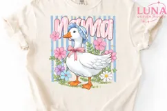 Mama Goose Floral PNG, Coquette Goose Sublimation, Mother Go Product Image 4