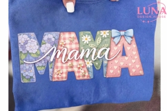 Mama Floral Patchwork PNG, Mother's Day Sublimation Design P Product Image 6
