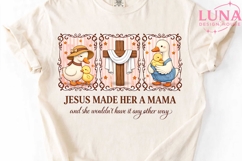 Jesus Made Her A Mama Duck PNG, Christian Mom Clipart PNG Product Image 4