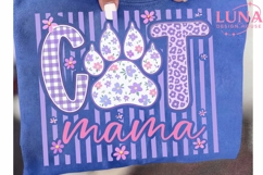 Cat Mama Floral Paw Print PNG, Cat Mom Sublimation, Pet Love Product Image 6