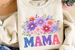 Floral Mama PNG, Wildflower Mom PNG, Mother's Day Sublimatio Product Image 2