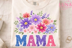 Floral Mama PNG, Wildflower Mom PNG, Mother's Day Sublimatio Product Image 3