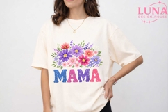 Floral Mama PNG, Wildflower Mom PNG, Mother's Day Sublimatio Product Image 5