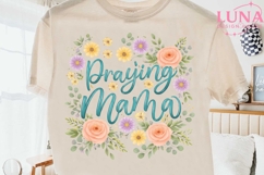 Praying Mama PNG, Floral Mom Sublimation, Christian Mother P Product Image 2