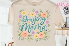 Praying Mama PNG, Floral Mom Sublimation, Christian Mother P Product Image 2