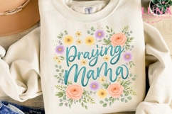 Praying Mama PNG, Floral Mom Sublimation, Christian Mother P Product Image 3