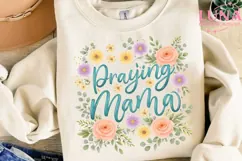 Praying Mama PNG, Floral Mom Sublimation, Christian Mother P Product Image 3