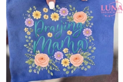 Praying Mama PNG, Floral Mom Sublimation, Christian Mother P Product Image 6