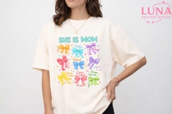 She Is Mom Bible Verse Bows PNG, Christian Mom Sublimation Product Image 5