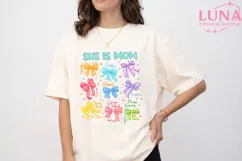 She Is Mom Bible Verse Bows PNG, Christian Mom Sublimation Product Image 5