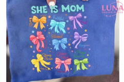 She Is Mom Bible Verse Bows PNG, Christian Mom Sublimation Product Image 6