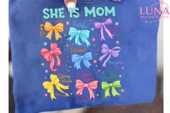 She Is Mom Bible Verse Bows PNG, Christian Mom Sublimation Product Image 6