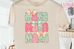 Mama Leopard Bow Coquette PNG, Trendy Mama Sublimation PNG Product Image 2