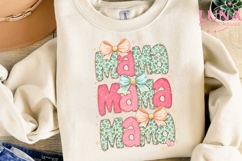 Mama Leopard Bow Coquette PNG, Trendy Mama Sublimation PNG Product Image 1