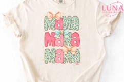 Mama Leopard Bow Coquette PNG, Trendy Mama Sublimation PNG Product Image 4