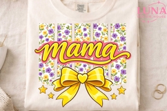 Mama Floral Bow PNG, Coquette Mama PNG, Mothers Day Sublimation Product Image 4