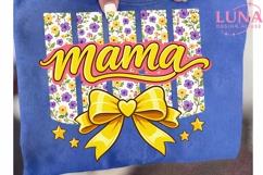 Mama Floral Bow PNG, Coquette Mama PNG, Mothers Day Sublimation Product Image 6