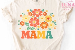 Retro Mama Floral PNG, Groovy Mom Sublimation, Mother's Day Product Image 4