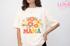Retro Mama Floral PNG, Groovy Mom Sublimation, Mother's Day Product Image 5