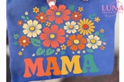 Retro Mama Floral PNG, Groovy Mom Sublimation, Mother's Day Product Image 6