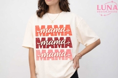 Mama Stacked Retro PNG, Mother's Day Sublimation, Mom Life P Product Image 1