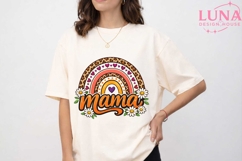 Mama Rainbow Leopard PNG, Boho Mom Sublimation, Daisy Mama P Product Image 5