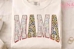 Mama Floral Leopard PNG, Mama Sublimation, Mother's Day PNG Product Image 4