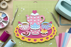 Rag Doll Tea Party 3D SVG Product Image 1