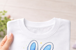 Cute Easter Bunny With Carrot PNG Sublimation Clipart Product Image 2