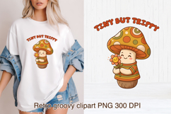 Cute Psychedelic Mushroom Clipart | Groovy Mushroom PNG Product Image 1