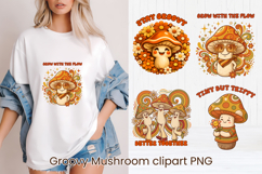 Cute Psychedelic Mushroom Clipart | Groovy Mushroom PNG Product Image 1