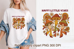 Cute Psychedelic Mushroom Clipart | Groovy Mushroom PNG Product Image 1