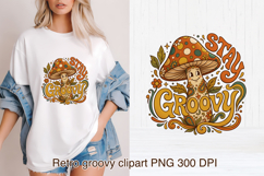Cute Psychedelic Mushroom Clipart | Groovy Mushroom PNG Product Image 1