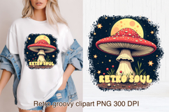 Cute Psychedelic Mushroom Clipart | Groovy Mushroom PNG Product Image 1