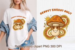 Cute Psychedelic Mushroom Clipart | Groovy Mushroom PNG Product Image 1