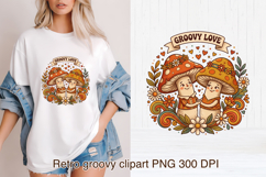 Cute Psychedelic Mushroom Clipart | Groovy Mushroom PNG Product Image 1