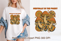 Cute Psychedelic Mushroom Clipart | Groovy Mushroom PNG Product Image 1