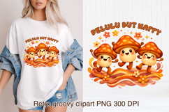 Cute Psychedelic Mushroom Clipart | Groovy Mushroom PNG Product Image 1