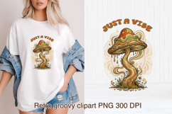 Cute Psychedelic Mushroom Clipart | Groovy Mushroom PNG Product Image 1