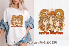 Cute Psychedelic Mushroom Clipart | Groovy Mushroom PNG Product Image 1