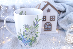 Winter bouquets watercolor clipart set Product Image 4