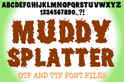Muddy Splatter Alphabet Lettering ABC Text Font OTF