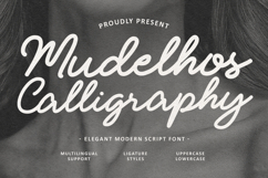Mudelhos Modern Calligraphy Script Font Product Image 1