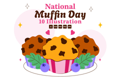 10 National Muffin Day Illustration Product Image 1